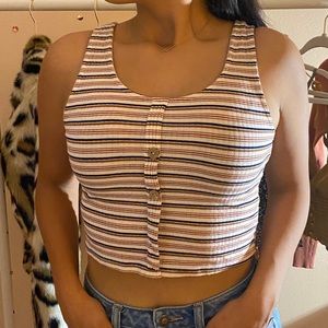 ✨Papaya striped crop top✨